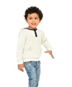 Mi Arcus Solid White Hooded Full Sleeve Baby Sweatshirt for Girls Boys Kids Infants Toddlers
