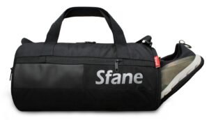 Sfane Gym Bags for Men with Separate Shoe Compartment Sports Gym Bags for Women Unisex Duffle Bags for Gym for Carry & Travel Adjustable Duffel Bags Sports Bag – Black