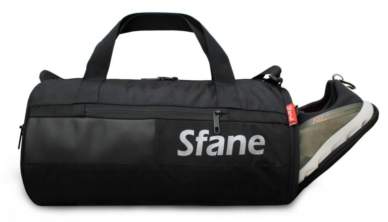 Sfane Gym Bags for Men with Separate Shoe Compartment Sports Gym Bags for Women Unisex Duffle Bags for Gym for Carry & Travel Adjustable Duffel Bags Sports Bag – Black