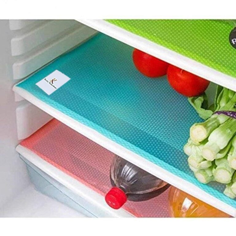Kuber Industries Plastic Multi Purpose Refrigerator Rectangular Drawer Mats (Multicolour ) – Set of 6 Pcs