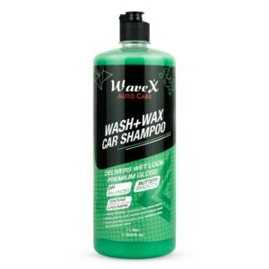 Wavex Car Shampoo Wash and Wax 1L pH Neutral Gives Wet Look Shine, Buttery Smooth Feel – Leaves No Water Spots