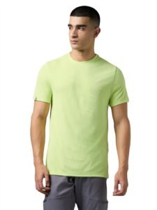 TECHNOSPORT Men’s Slim Fit Polyester Activewear Sports T-Shirt with Moisture-Wicking Comfort for Workout, Running & Gym