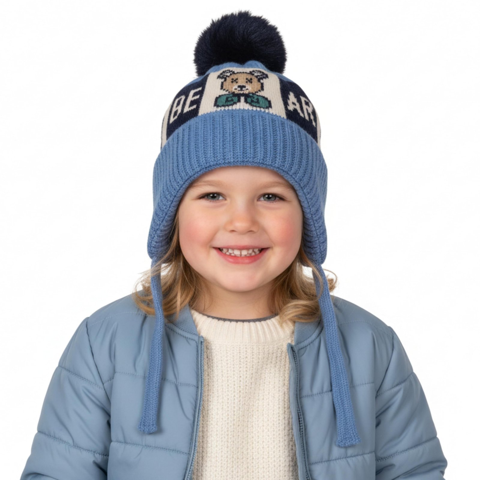 Tomorrow Fashion Kids Beanie Hat for Winter | Cozy Woolen Knit Cap with Fleece Lining | Cute Animal Design Warm Baby Hat for Boys & Girls
