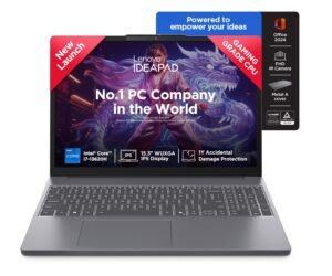 Lenovo IdeaPad Slim 3 Smartchoice 13th Gen Intel Core i7-13620H 15.3 inch (38.8cm) WUXGA IPS Laptop (16GB RAM/512GB SSD/Win 11/MSO365 Basic+Office 24/Top Metal Cover/Backlit KB/Grey/1.6Kg), 83K1016UIN