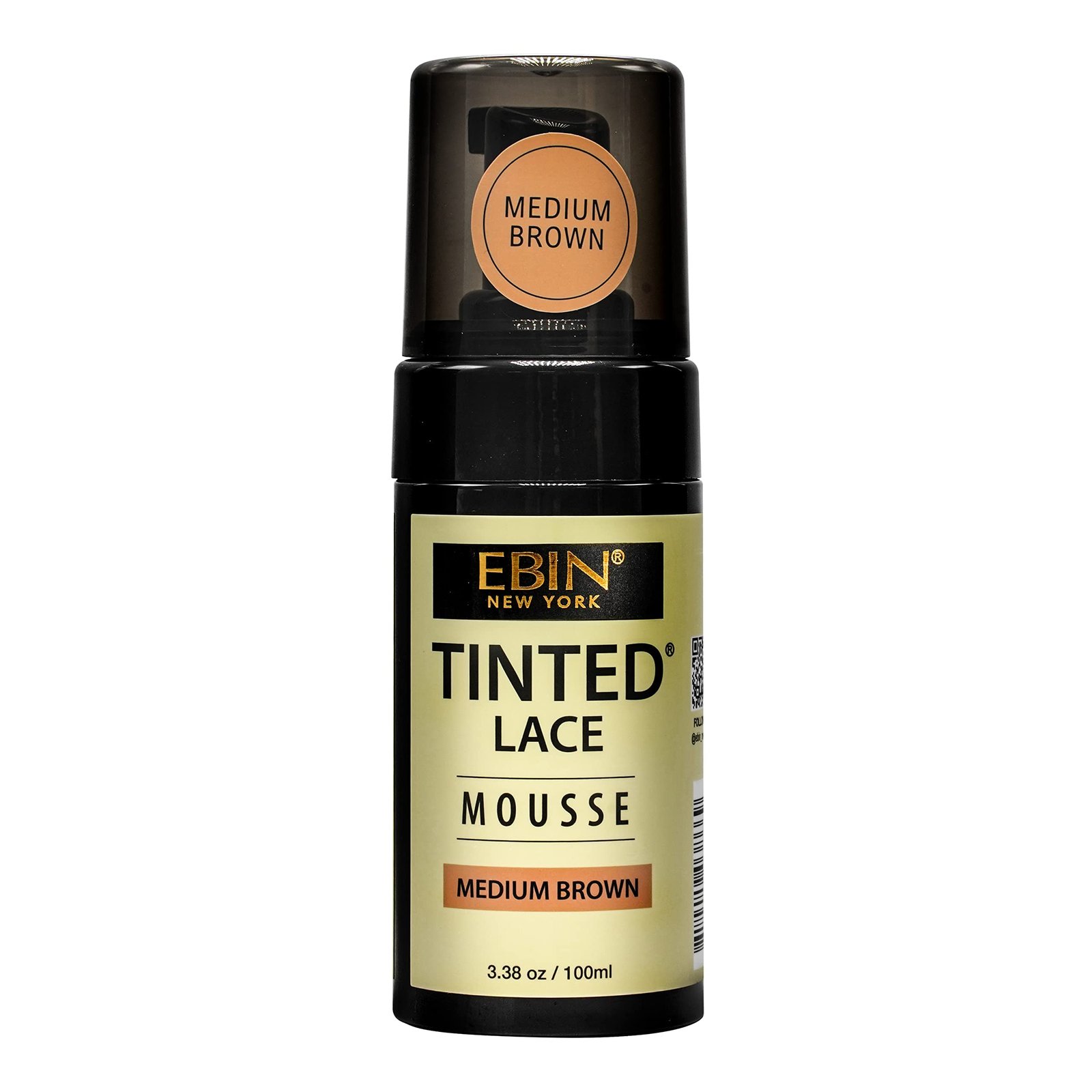 EBIN NEW YORK TINTED LACE MOUSSE – 3.38oz/ 100ml – Medium Brown