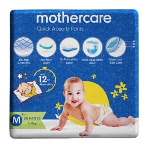 Mothercare Diaper Pants Unisex 12Hr Absorption Soft White Pack of 50