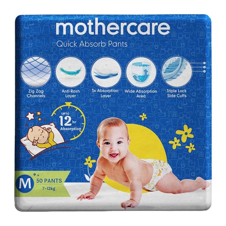 Mothercare Diaper Pants Unisex 12Hr Absorption Soft White Pack of 50