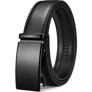 ZORO UNITED Men’s Vegan Leather Belt for Men | (Formal/Casual) | Black