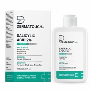 DERMATOUCH Salicylic Acid 2% Face Wash | For Acne & Oil Control | For Normal to Oily and Acne-Prone Skin | Dermatologist Tested | For Men & Women | 100ml