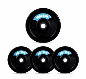 WATSON gym rubber plates,12kg (3×4) Rubber Dumbbell Plate, 25mm for Home, Professional Exercise, Gym Weight Plates, home gym equipments for men