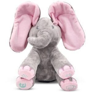 Dimple Ella Elephant Animated Plush Singing Elephant With Peek-A-Boo Interactive Feature