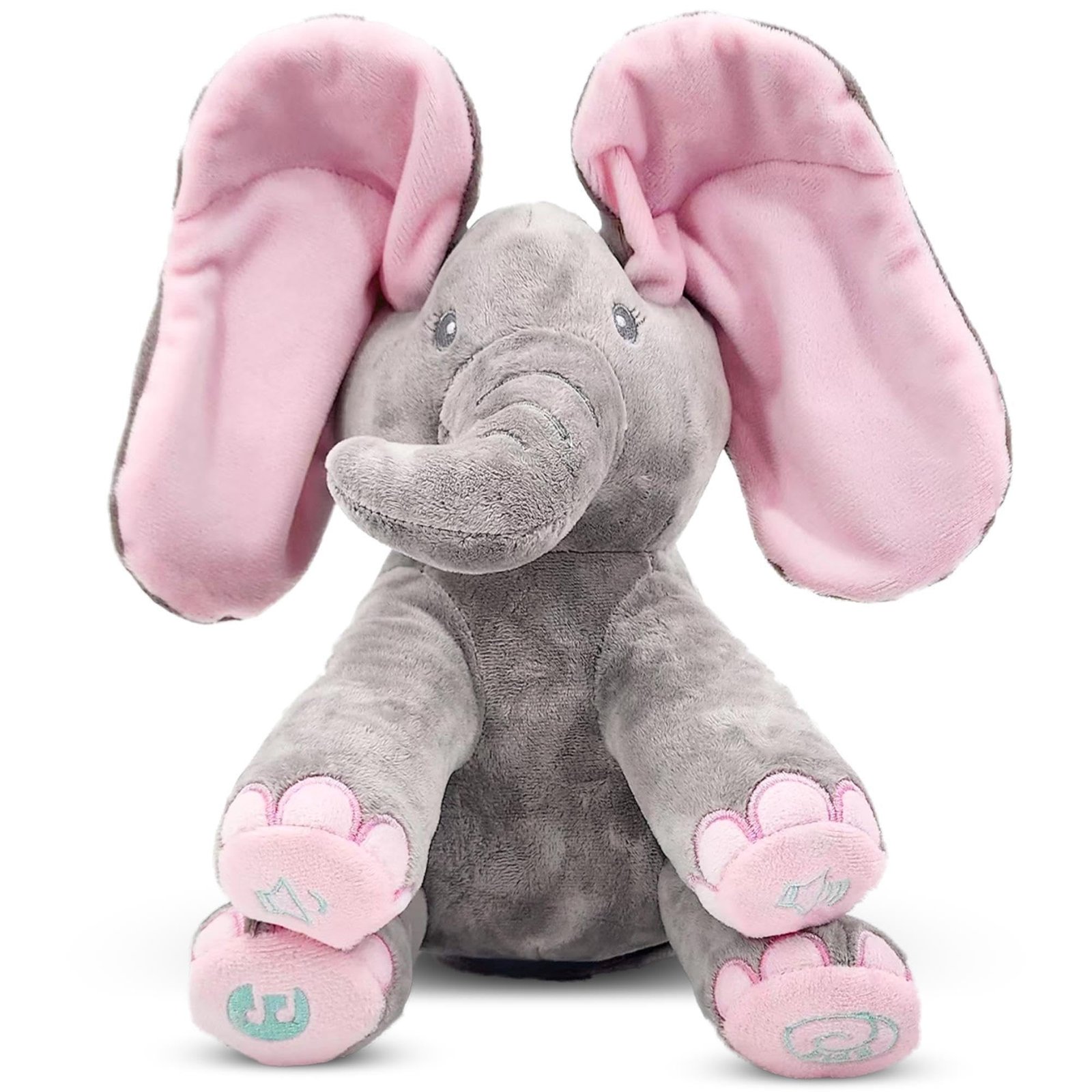 Dimple Ella Elephant Animated Plush Singing Elephant With Peek-A-Boo Interactive Feature