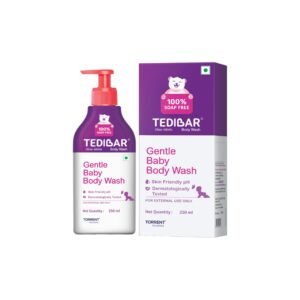 Tedibar – Body wash for Babies| 100% soap & Alkali free | Skin-friendly pH 5.5| Recommended by pediatricians | Prevents Dryness & Rashes | Suitable for Newborn Baby| 250ml