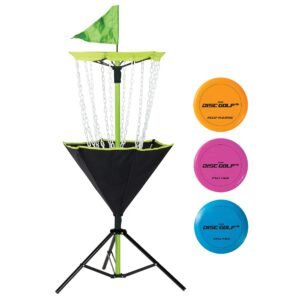 Franklin Sports Disc Golf Set ‚ Disc Golf ‚ Includes Disc Golf Basket, Three Golf Discs