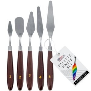 US Art Supply 5 Piece Palette Knife Set