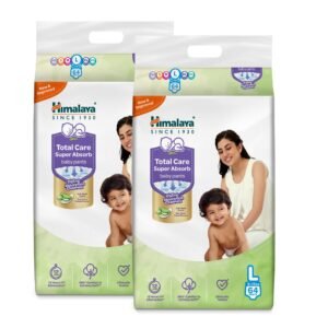 Himalaya Total Care Super Absorb Baby Pants Diaper | Size L (Large) 128 Count | Pack of 2 | 9-14 kg | Breathable & Rapid Zig Zag Absorption | Keeps Skin Calm & Rash Free