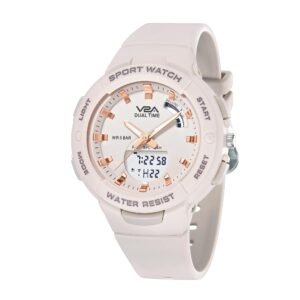 V2A Analog Digital Waterproof Fashion Sports Watch with Backlight Alarm Stopwatch for Women and Girls