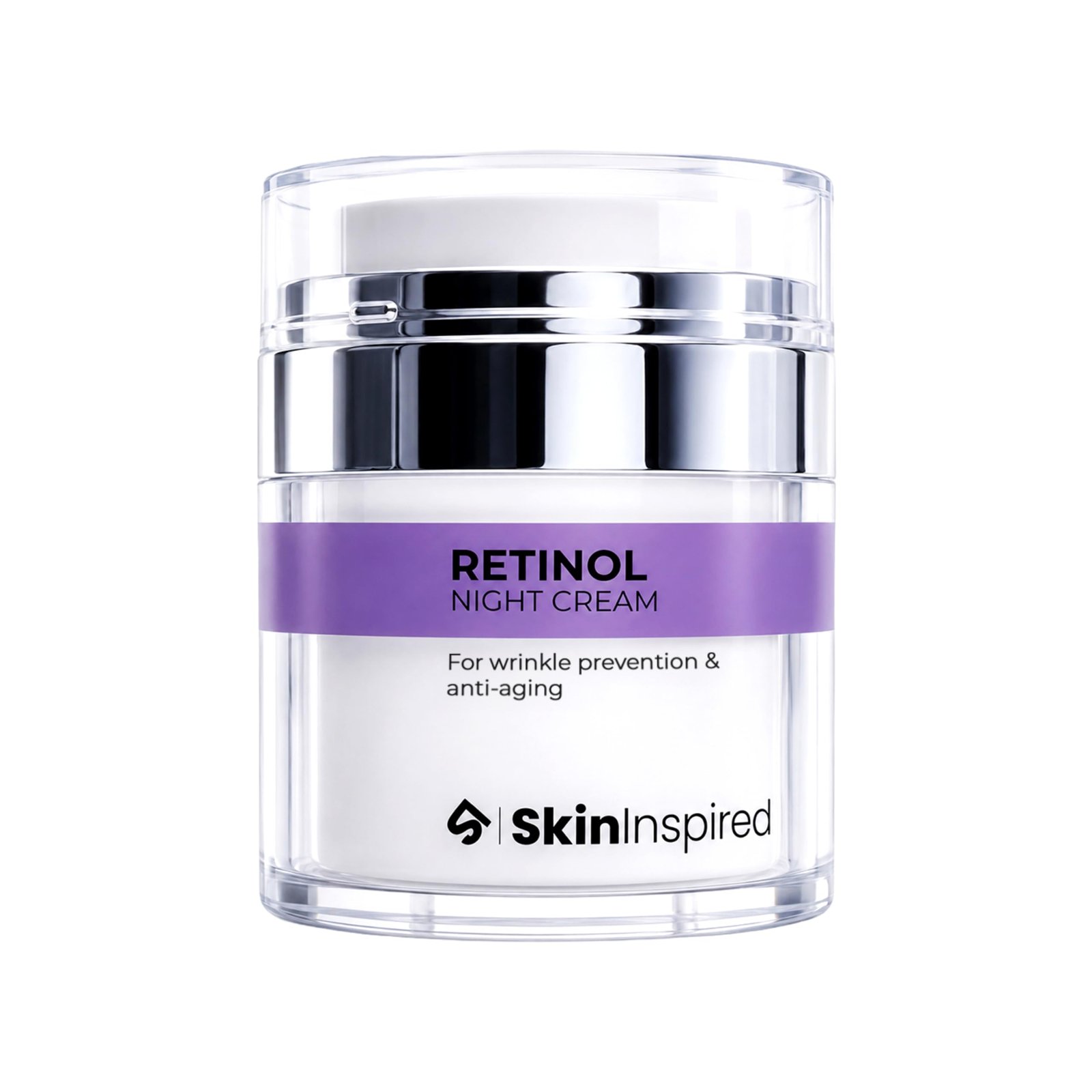 SkinInspired Retinol Night Cream For Wrinkles & Anti-Aging | 0.1% Retinol Which Is Encapsulated | Lightweight Cream for Age Spots, Fine Lines and Wrinkles | Anti Aging Cream For Women & Men | For All Skin Types | 50 g