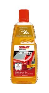 SONAX Gloss Shampoo Concentrate 1 ltr | Car Wash | Deep Cleaning of Paint, Rubber, Plastic, Vinyl, Glass Surface | Brilliant Shine | Phosphate-Free | Preserves Wax Protection | Art. No.: 03143000