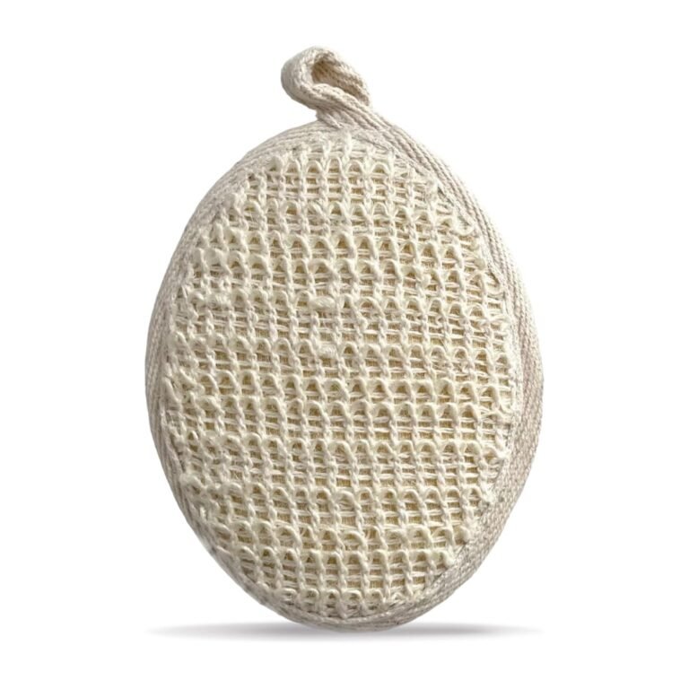 Rusabl Ramie Bath Loofah for Body Cleansing & Scrubbing, Pack of 1, Oval