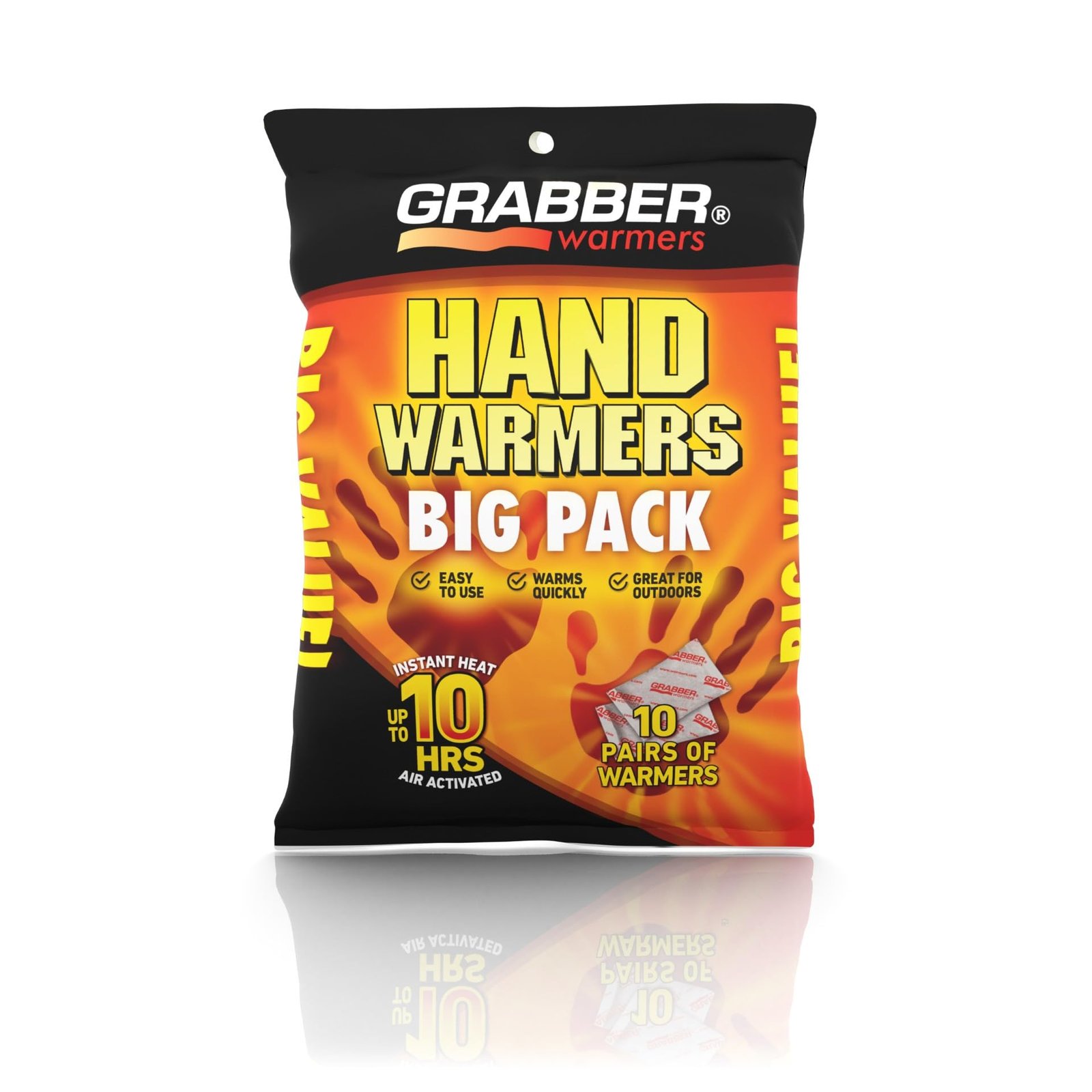 Grabber Warmers HWPP10 10-Pack Hand Warmers One Color 10 Pairs