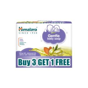 Himalaya Gentle Baby Soap for Newborns | No Post Bath Dryness | B3G1 FREE – 125g | Gentle Cleansing With Phyto-Oil Complex of 100% Natural Oils of Almond & Olive| No. 1 Doctor Recommended Brand