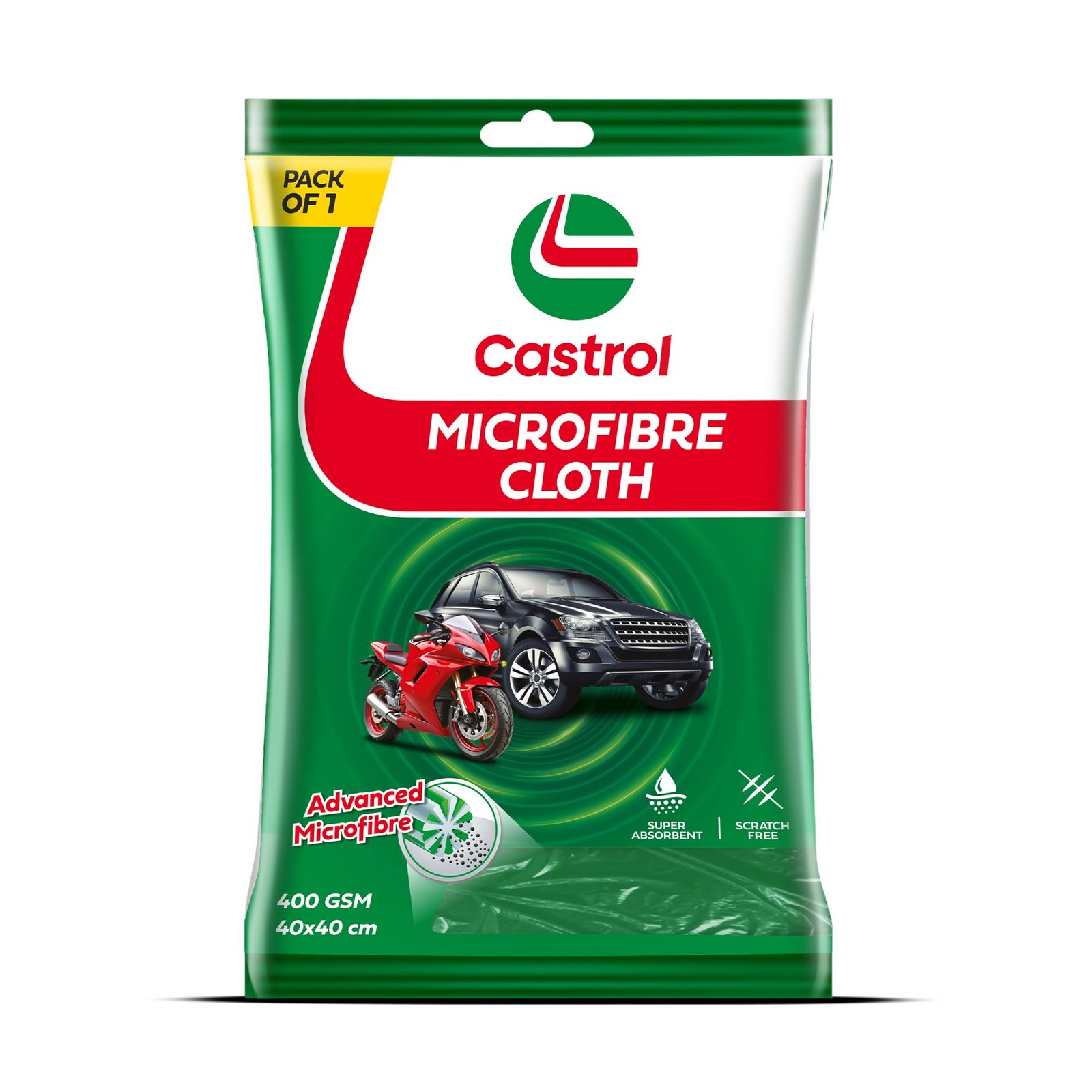 Castrol Microfibre Cloth 400 GSM Thick (40x40cm)