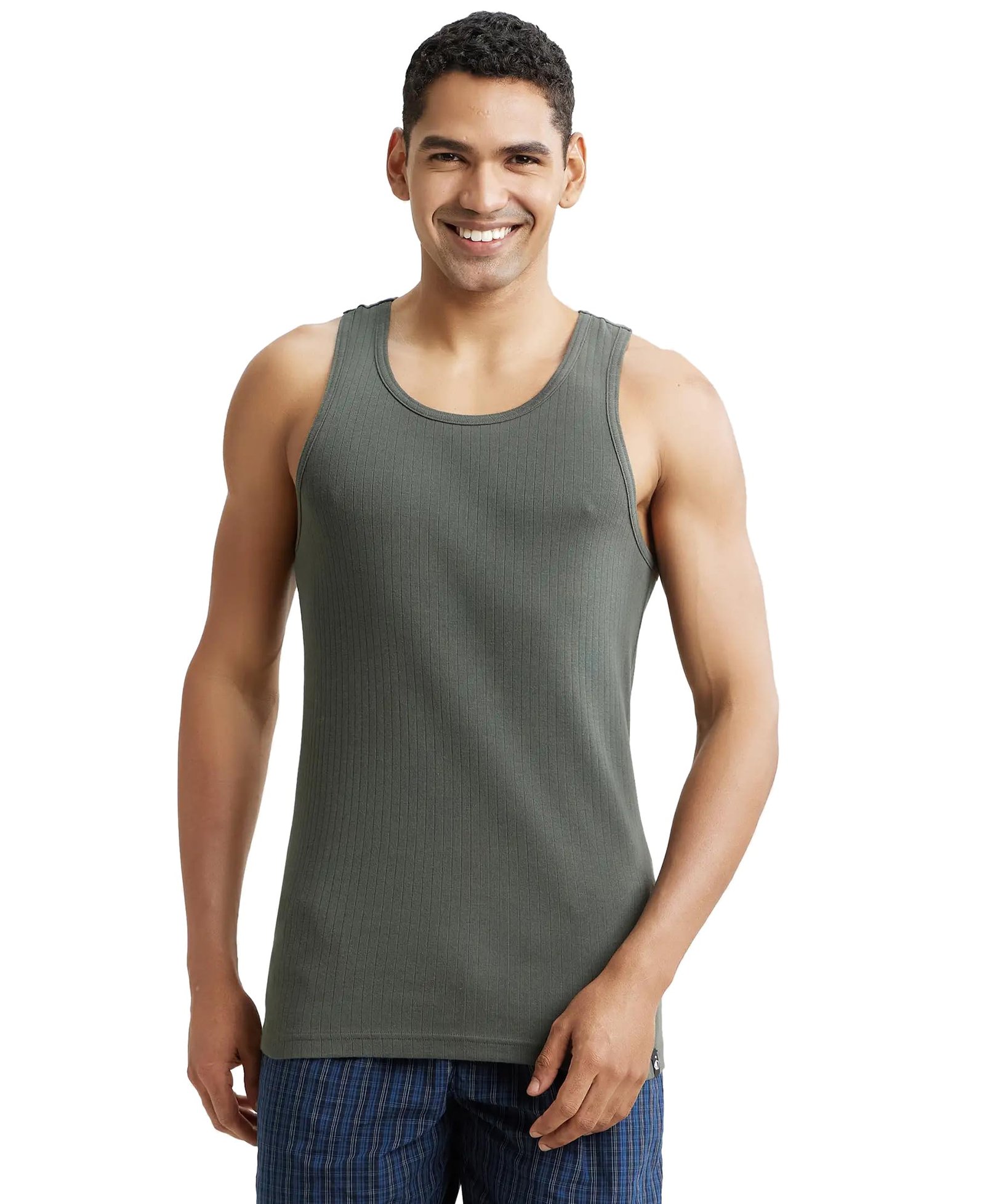 Jockey 9922 Men Super Combed Cotton Rib Round Neck with Racerback Gym Vest