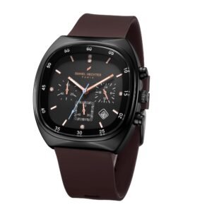 Daniel Hechter Paris Bercy Collection Modern Chronograph Watch for Men with Square Dial and Silicon Band-DHM1001