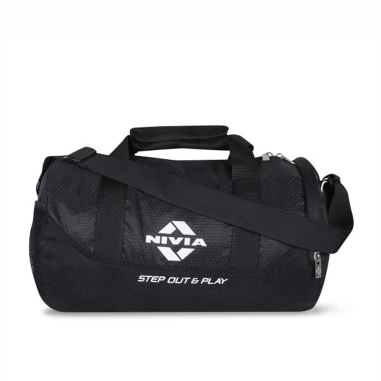 NIVIA Beast Gym Bag-4 Polyester, Unisex Gym Bags, Shoulder Bag for Men & Women with Separate Shoes Compartment, Carry Gym Accessories,Sports & Travel Bag, Capacity- 21 litres