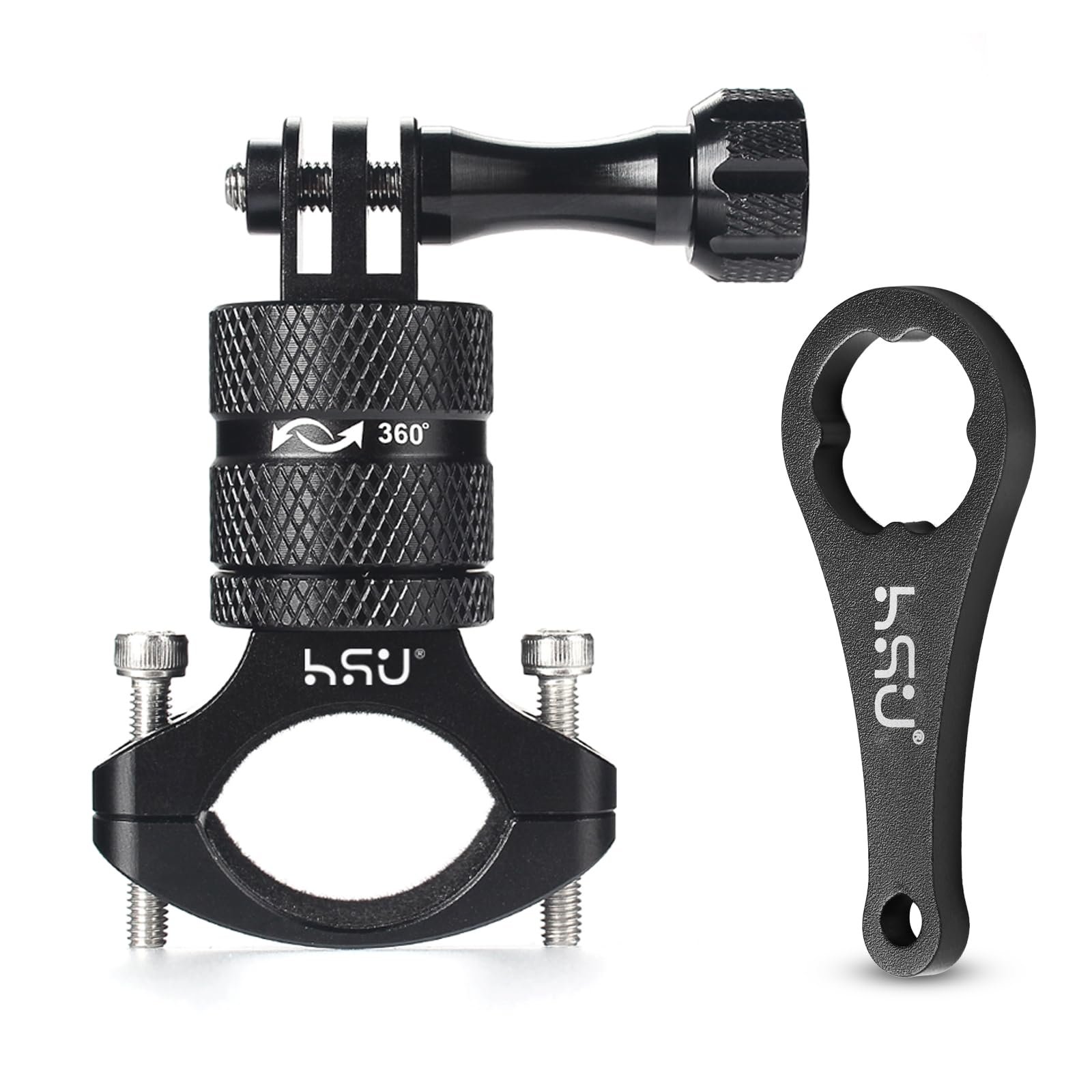 HSU Aluminum Bike Handlebar Mount for GoPro Hero 13/12/11/10/9/8/7/6/5/4