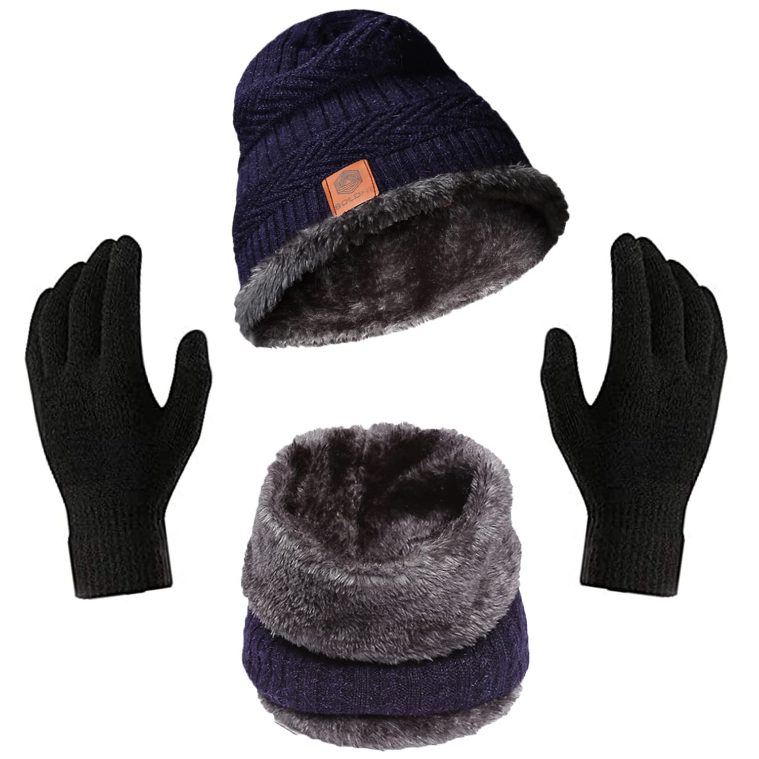 Boldfit Woolen Winter Cap for Women & Men in Winter for Thermal Wear Stylish Soft Caps for Boys & Girls for Warm Wear Head hat Garam Topaa cap’s Breathable Lightweight Windproof with hand gloves