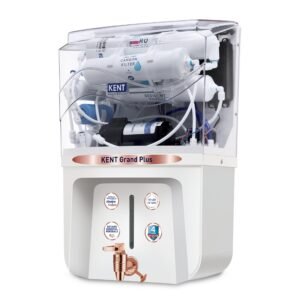KENT Grand Plus Alkaline + Copper RO Water Purifier | RO+UV+UF+Alkaline+Copper+TDS Control+UV in Tank|ISI Marked| Auto Flush Feature|9L Tank|20 LP/Hr |Ideal For Borewell/Tanker/Municipal Water | White