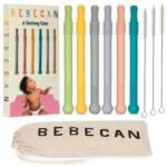 BEBECAN Teething Sticks For Babies-Infant Teething Relief For Teething Baby In 6 Vibrant Colors, Super Soft Silicone Baby Teethers, Teething Toys For Babies 0-6 Months,Multicolor