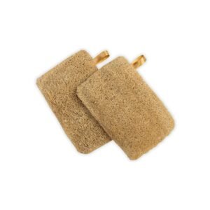 Nat Habit Natural Sun Dried Bath Loofah, Body Sponge & Scrubber for Men & Women | Organic Luffa for Bath Shower Skin Exfoliation (Pack of 2)