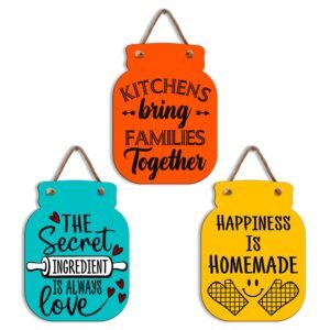 Sehaz Artworks Jar Shape Kitchen Decoration Items Stylish| 3 Set – 12″x7.5″