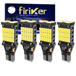 4Pcs Super Bright 921 T15 912 W16W LED Bulb 4014-45SMD Chips 912 LED Bulbs Used For Backup Reverse Lights, 1500 Lumens 6500K Xenon White