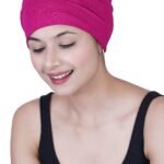 The Headscarves Women Silky Soft Bamboo Viscose Sleep Cap for Hair Loss Chemo Headwear Skull Cap Free Size (Multicolor) (HS3_Multicolor)