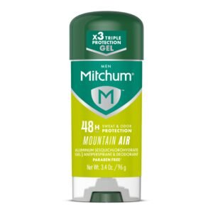 Mitchum Clear Gel Antiperspirant & Deodorant for Men, Mountain Air – 3.4 oz