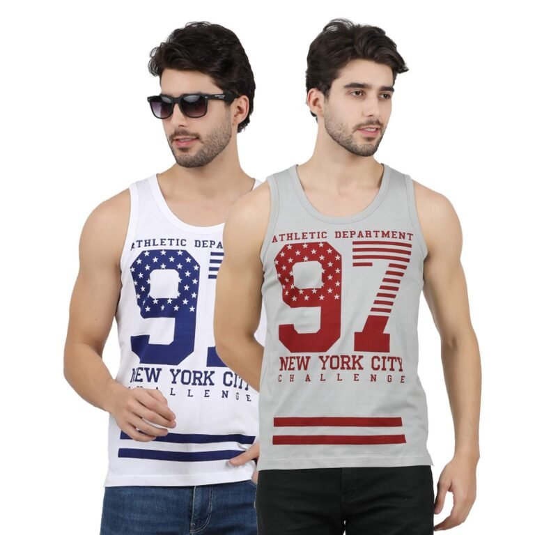 JUGULAR Men’s Cotton Regular Fit Printed Vest New York City