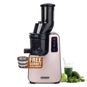 Hamilton Beach Professional Cold Press Slow Juicer with FREE Sorbet Attachment, Smart PurePress Technology, Slow Juicer for Fruits & Vegetables