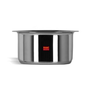 Sumeet Stainless Steel Induction Bottom(Encapsulated Bottom)Induction&Gas Stove Friendly Container/Tope/Cookware With Lid Size No.13(2.3 Liter)