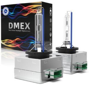 DMEX D3S HID Headlight Bulbs Xenon 8000K White Blue 35W Replacement 66340 42403 42302 Headlamp – Pack of 2