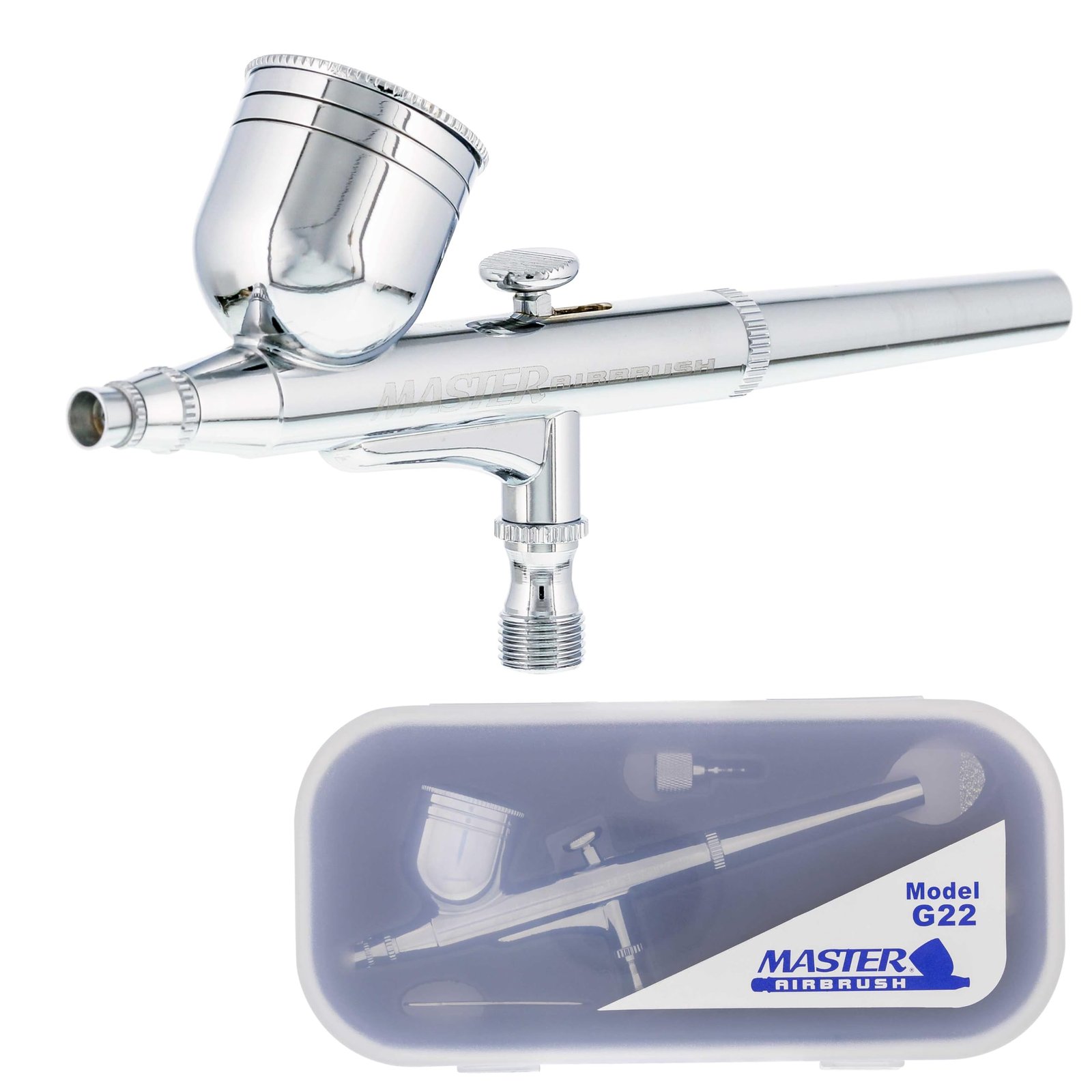 Master Airbrush Multi-Purpose Gravity Feed Dual-Action Airbrush Kit with 0.3mm Nozzle