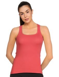Van Heusen Womens Racerback 100% Cotton Slim Fit Tank Top|Super Combed Cotton|Breathable Fabric|Anti-Bacterial Tech|Keeps You Fresh|Sweat Absorbent|Everyday Comfort|Available in Pack of 1 & 2