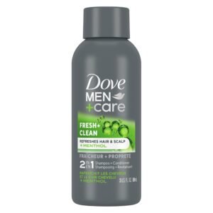 Dove Men+Care 2 in 1 Shampoo & Conditioner, Fresh & Clean – 3 oz