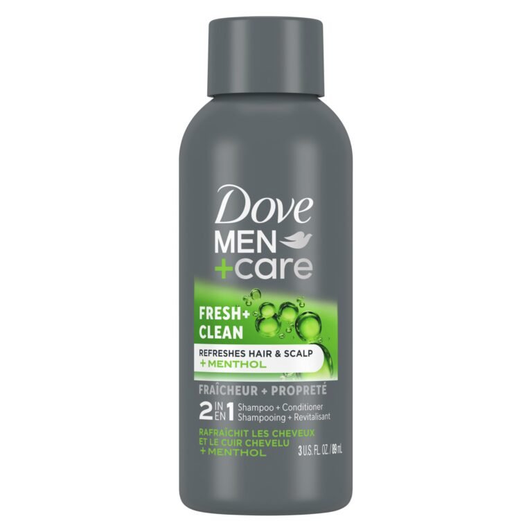 Dove Men+Care 2 in 1 Shampoo & Conditioner, Fresh & Clean – 3 oz