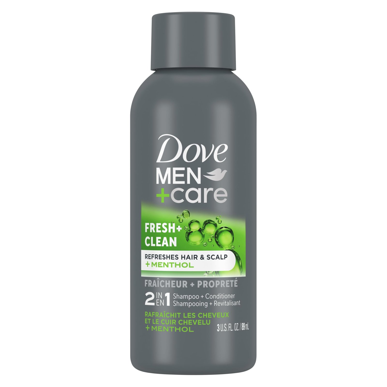 Dove Men+Care 2 in 1 Shampoo & Conditioner, Fresh & Clean – 3 oz