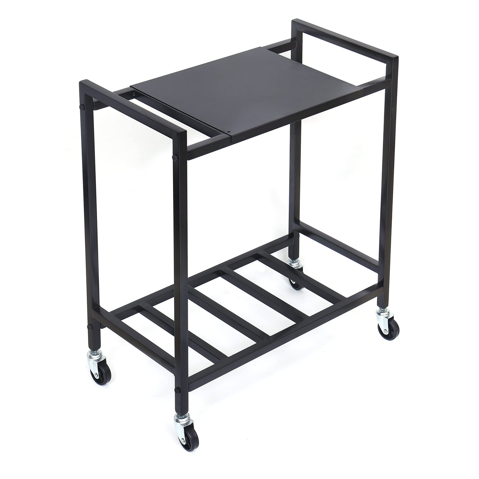2-Tier Ups Stand for Home & Office – Metal Inverter Trolley with Sturdy 360° Metal Caster Wheels – Battery Stand for Inverter – Friction Free Smooth Wheels – Inverter Cabinet with Shelf – Hold 100Kg+