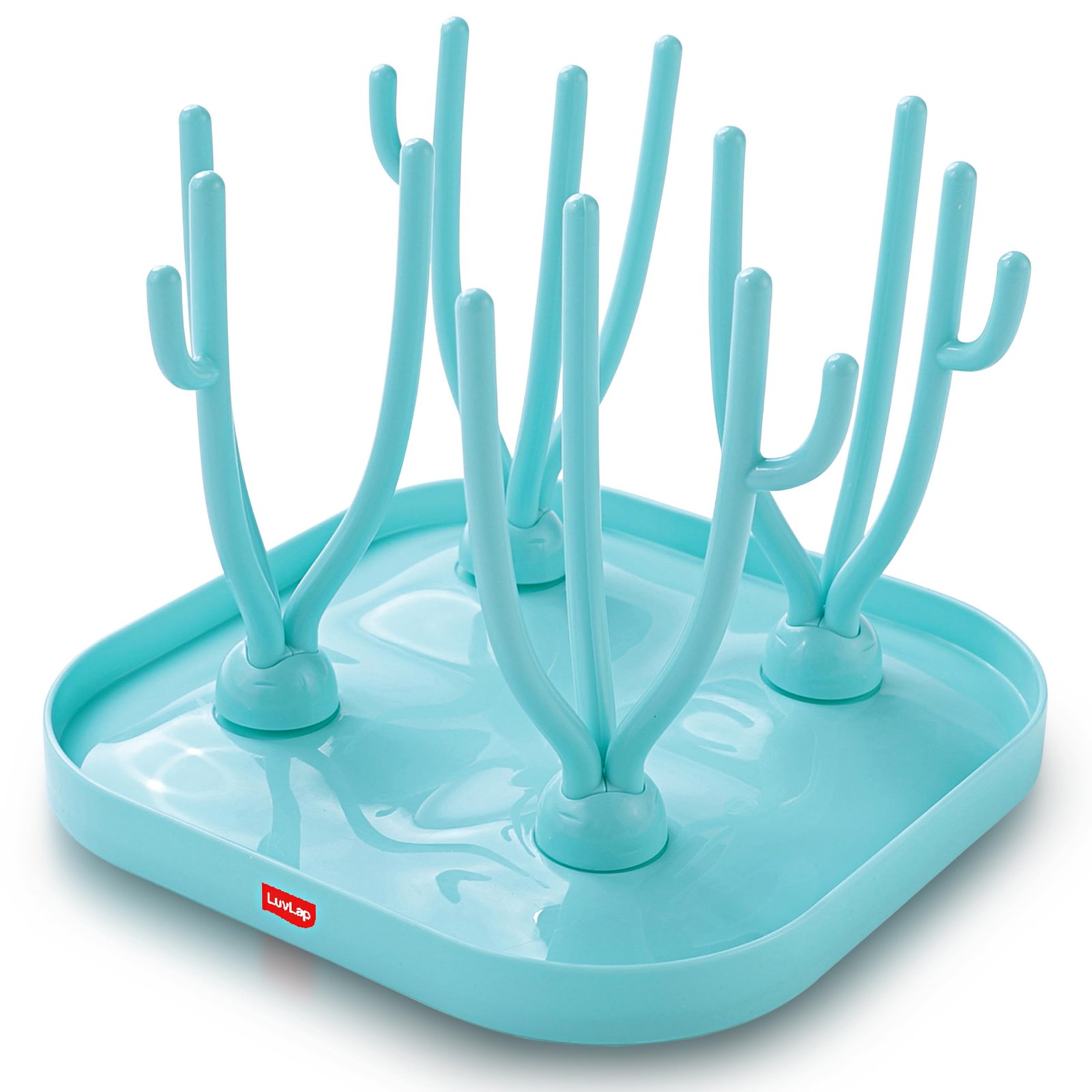 LuvLap Baby Bottle Drying Rack with Branch Shaped Dryer – Complete Solution for Pacifier, Brush, and Accessories: Easy Sterilization, Cleaning, Storage & Travel (Light Blue)